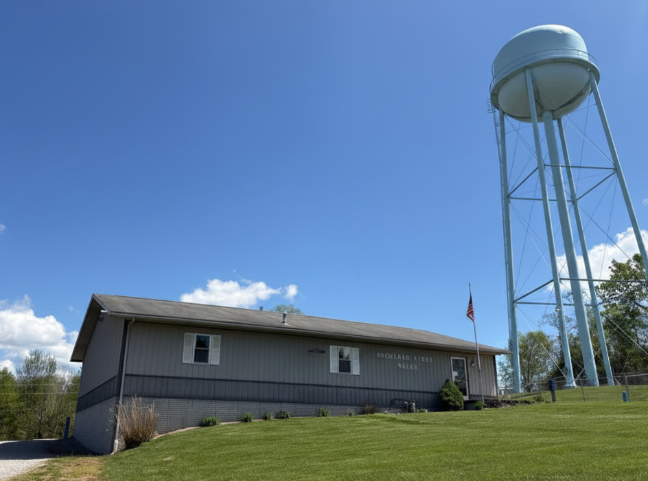 Our office building and tank. This tank is like all the other tanks we have.